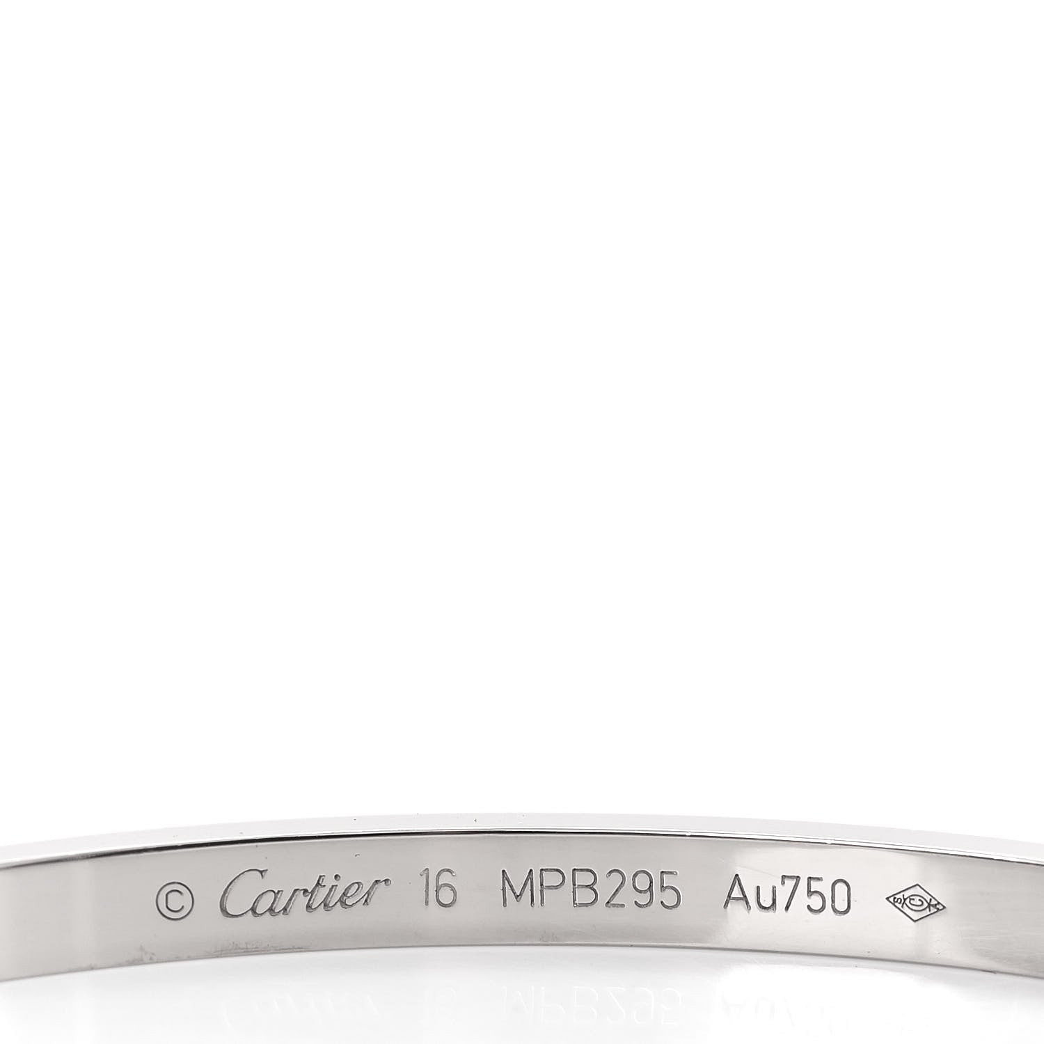 Cartier 18K White Gold Small LOVE Bracelet 16 4 of 4