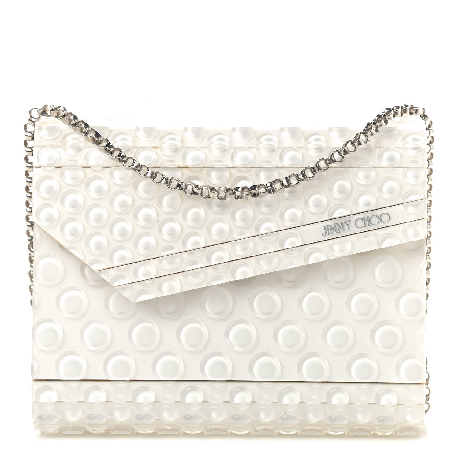 Jimmy Choo Acrylic Bubblewrap Candy Clutch White 1 of 13