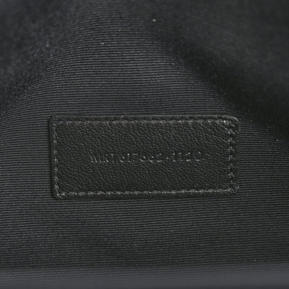 Saint Laurent Grain De Poudre Matelasse Chevron Monogram Envelope Clutch Black 7 of 12