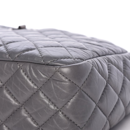 Chanel Aged Calfskin Quilted Large Reissue Camera Case Grey 10 of 20