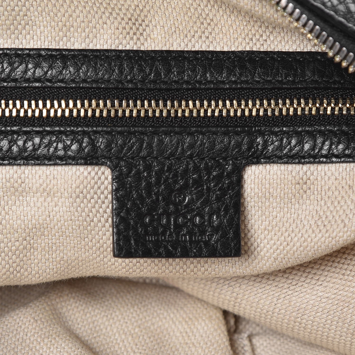 Gucci Pebbled Calfskin Medium Soho Chain Hobo Black 6 of 7