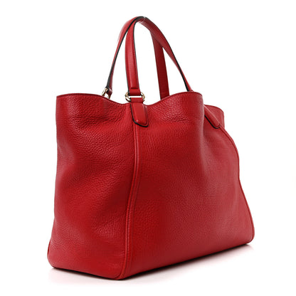 Gucci Pebbled Calfskin Medium Soho Shoulder Bag Tabasco Red 3 of 14