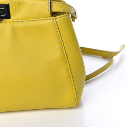 Fendi Nappa Mini Peekaboo Iconic Satchel Lime 16 of 22