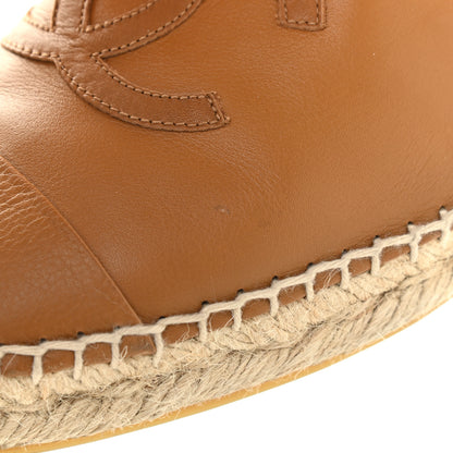 Chanel Lambskin CC Espadrilles 40 Light Brown 16 of 16