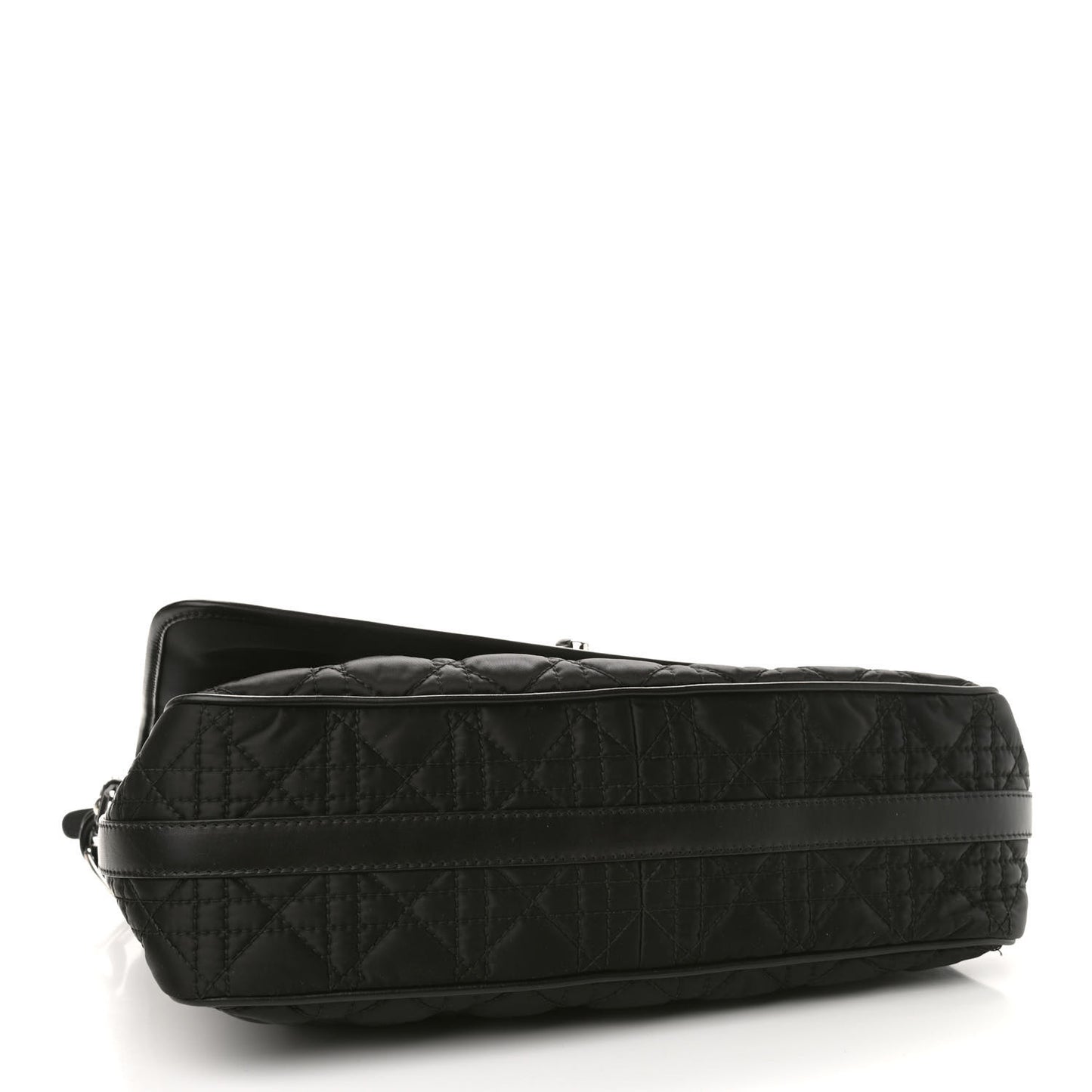 Nylon Cannage Charming Lock Messenger Bag Black