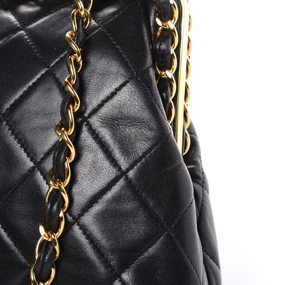 Chanel Lambskin Quilted Small Kisslock Evening Bag Black 15 of 15