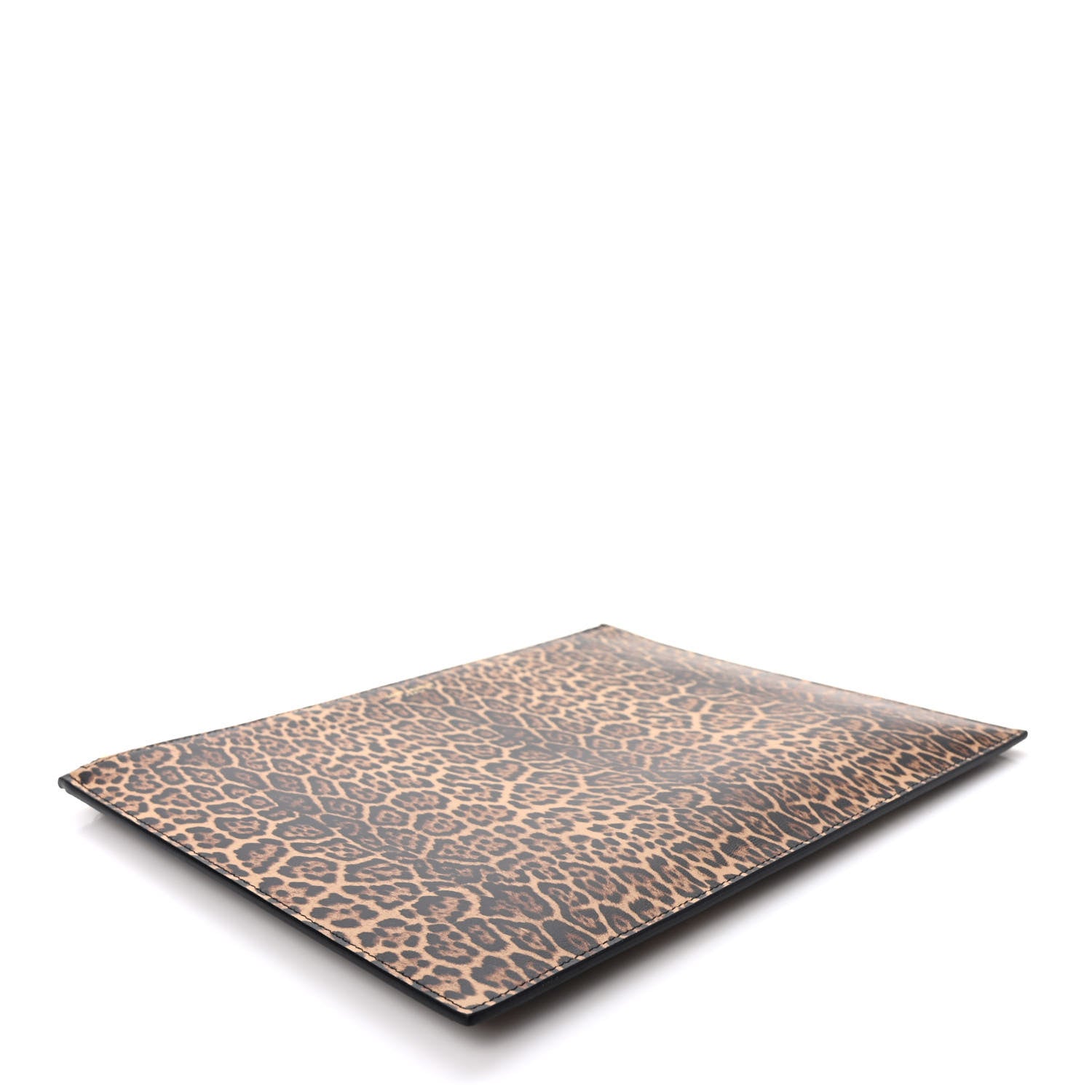 Saint Laurent Calfskin Leopard Printed Medium Zip Clutch 4 of 7