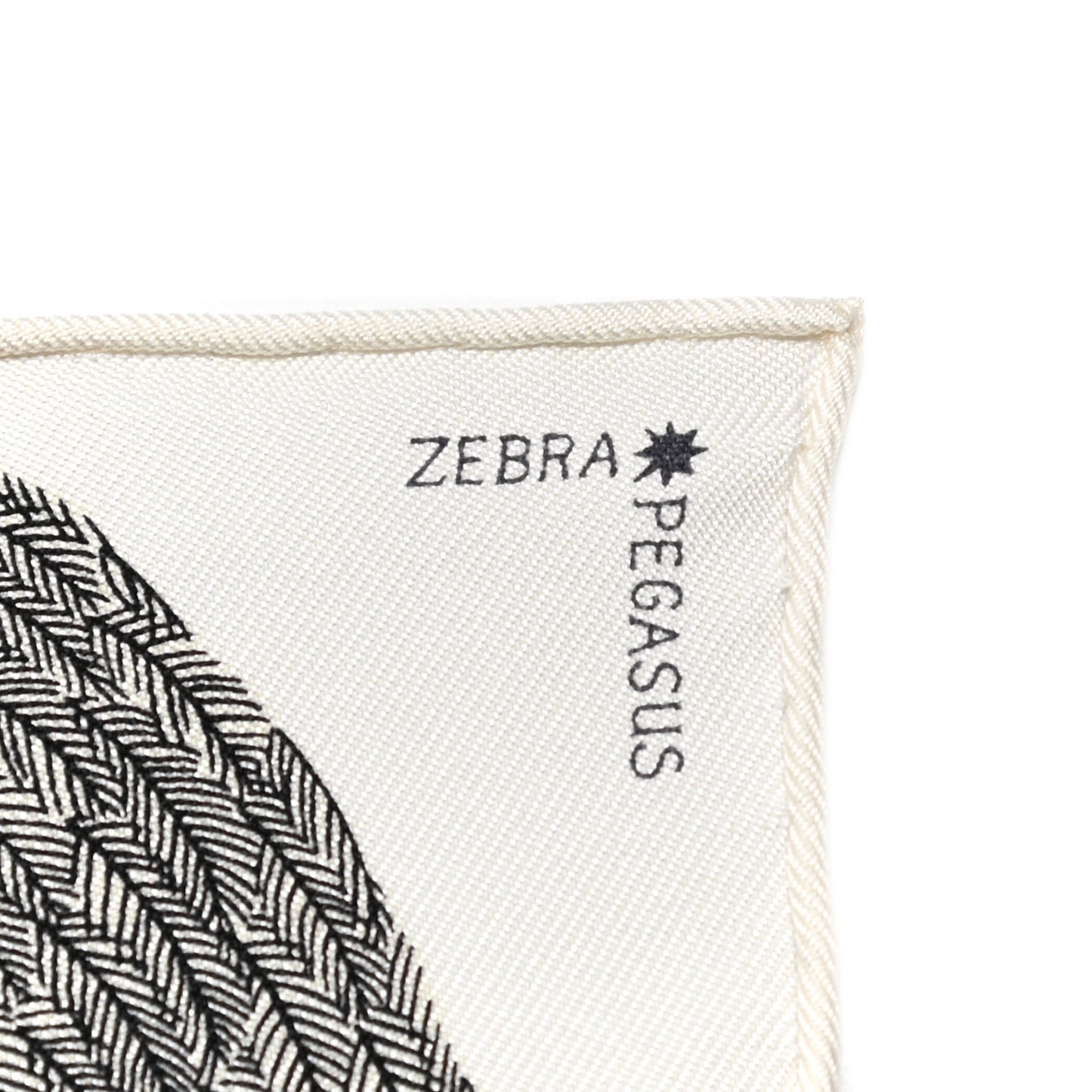 Silk Zebra Pegasus Nano Scarf 20 Black White