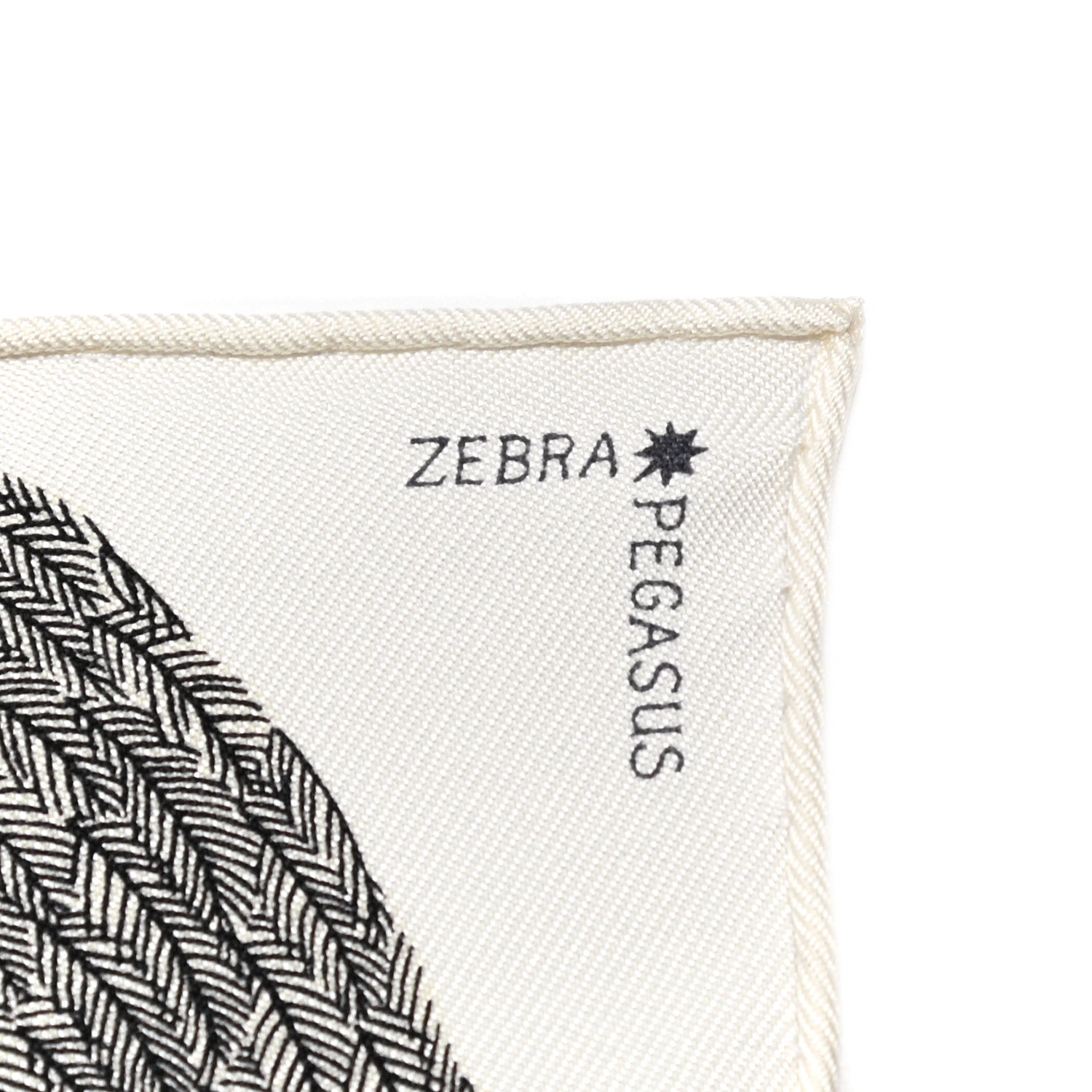 Hermes Silk Zebra Pegasus Nano Scarf 20 Black White 4 of 4
