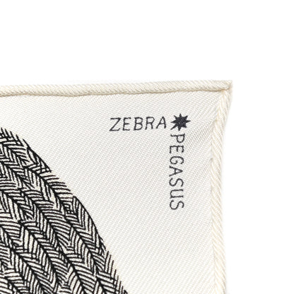 Hermes Silk Zebra Pegasus Nano Scarf 20 Black White 4 of 4