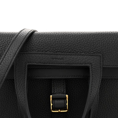 Hermes Taurillon Clemence Halzan 25 Black 7 of 11