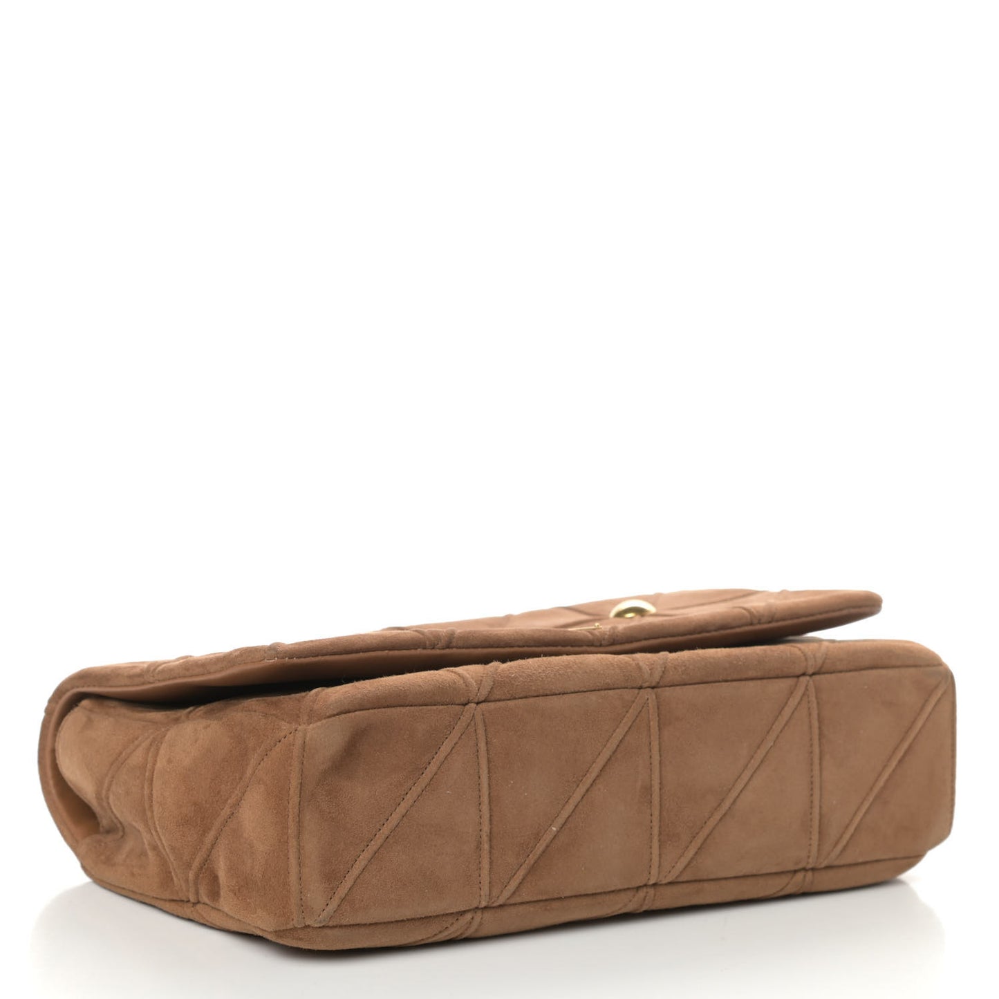 Suede Studded Patchwork Monogram Medium Jamie Baguette Light Ochre