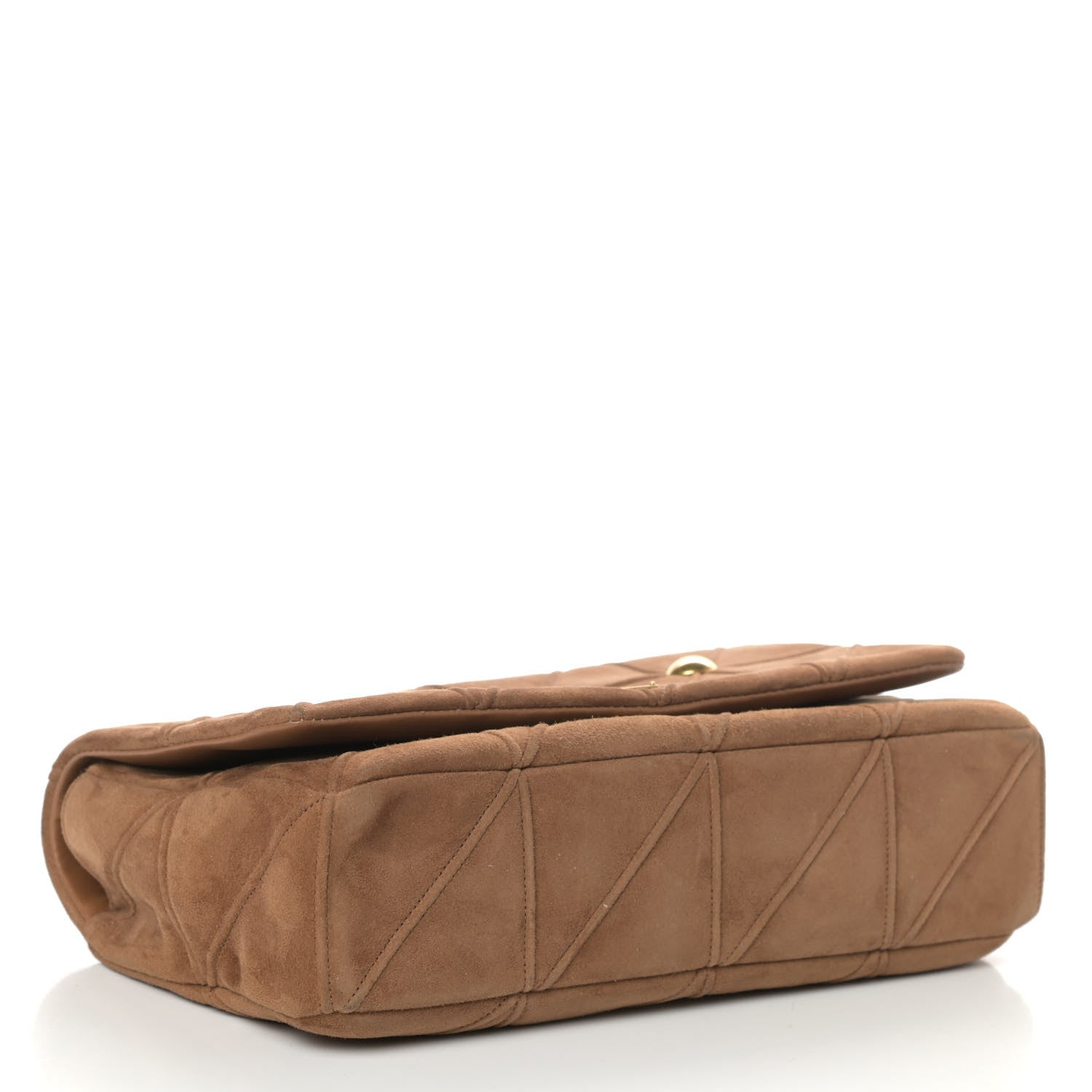 Saint Laurent Suede Studded Patchwork Monogram Medium Jamie Baguette Light Ochre 5 of 10