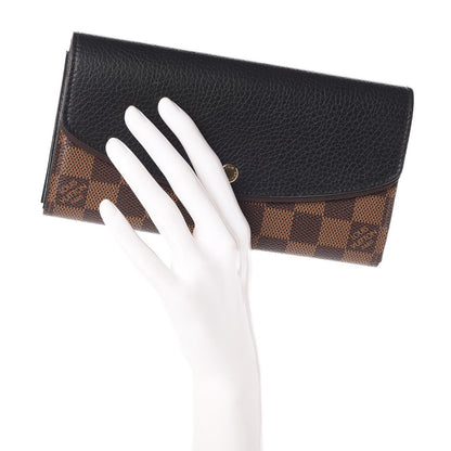 Louis Vuitton Damier Ebene Normandy Wallet Black 2 of 7