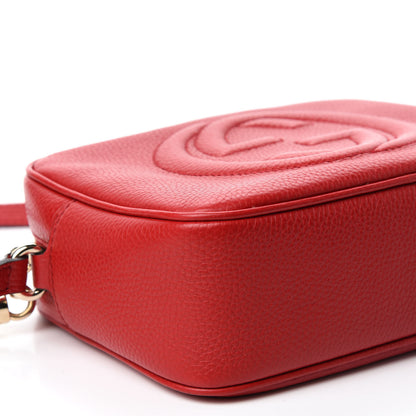 Gucci Pebbled Calfskin Small Soho Disco Bag Tabasco Red 6 of 10