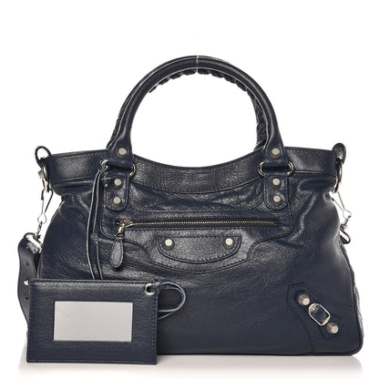 Balenciaga Agneau Giant 12 Silver Hardware Town Bleu Obscur 1 of 8