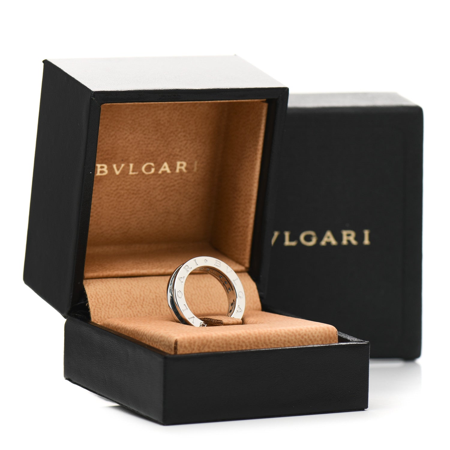 Bulgari 18K White Gold Blue Topaz B.Zero1 One-Band Ring 50 5.25 6 of 6