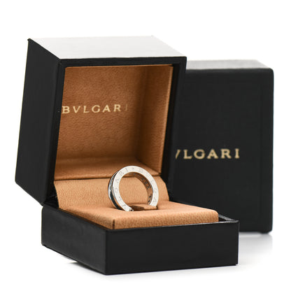 Bulgari 18K White Gold Blue Topaz B.Zero1 One-Band Ring 50 5.25 6 of 6