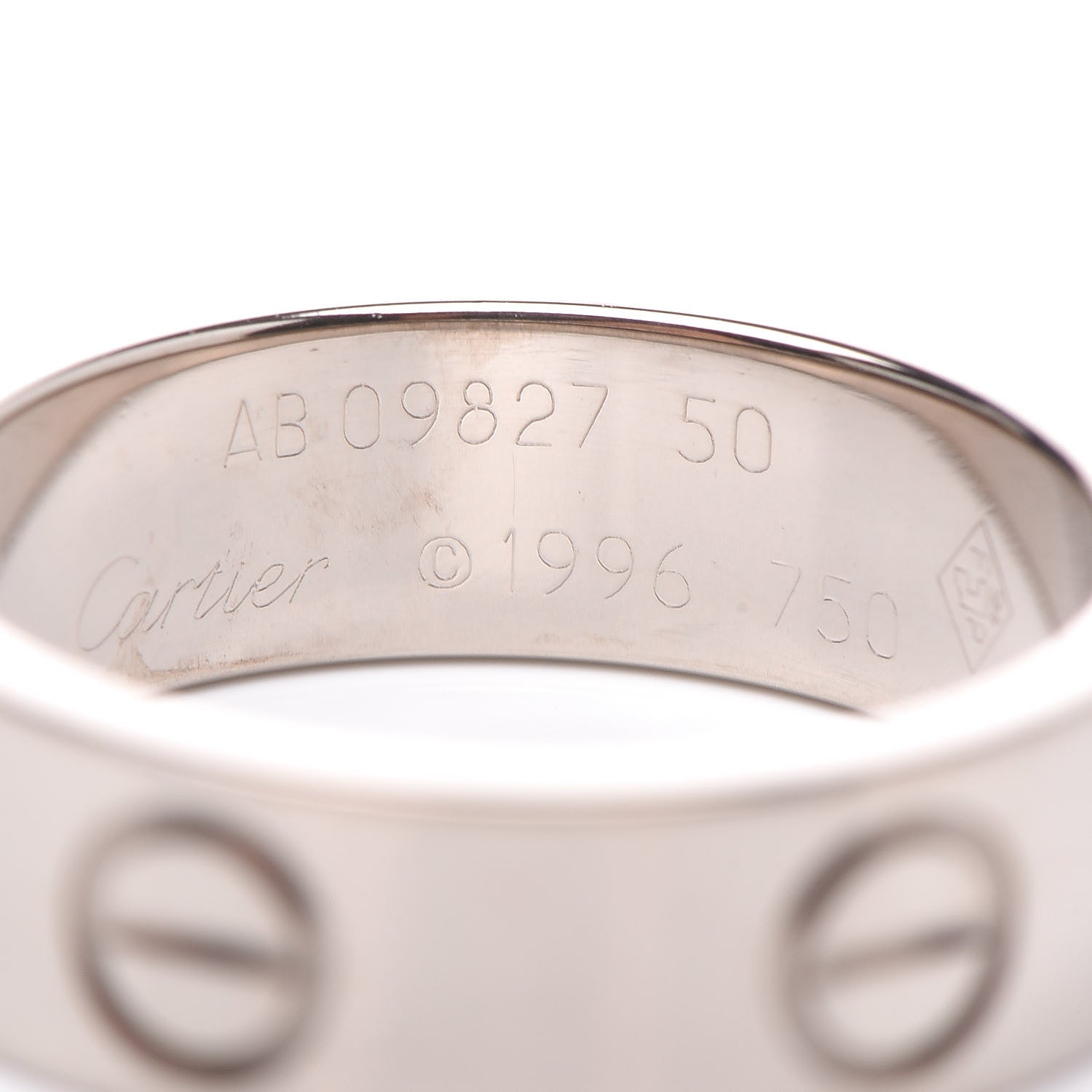 Cartier 18K White Gold 5.5mm LOVE Ring 50 5.25 4 of 4