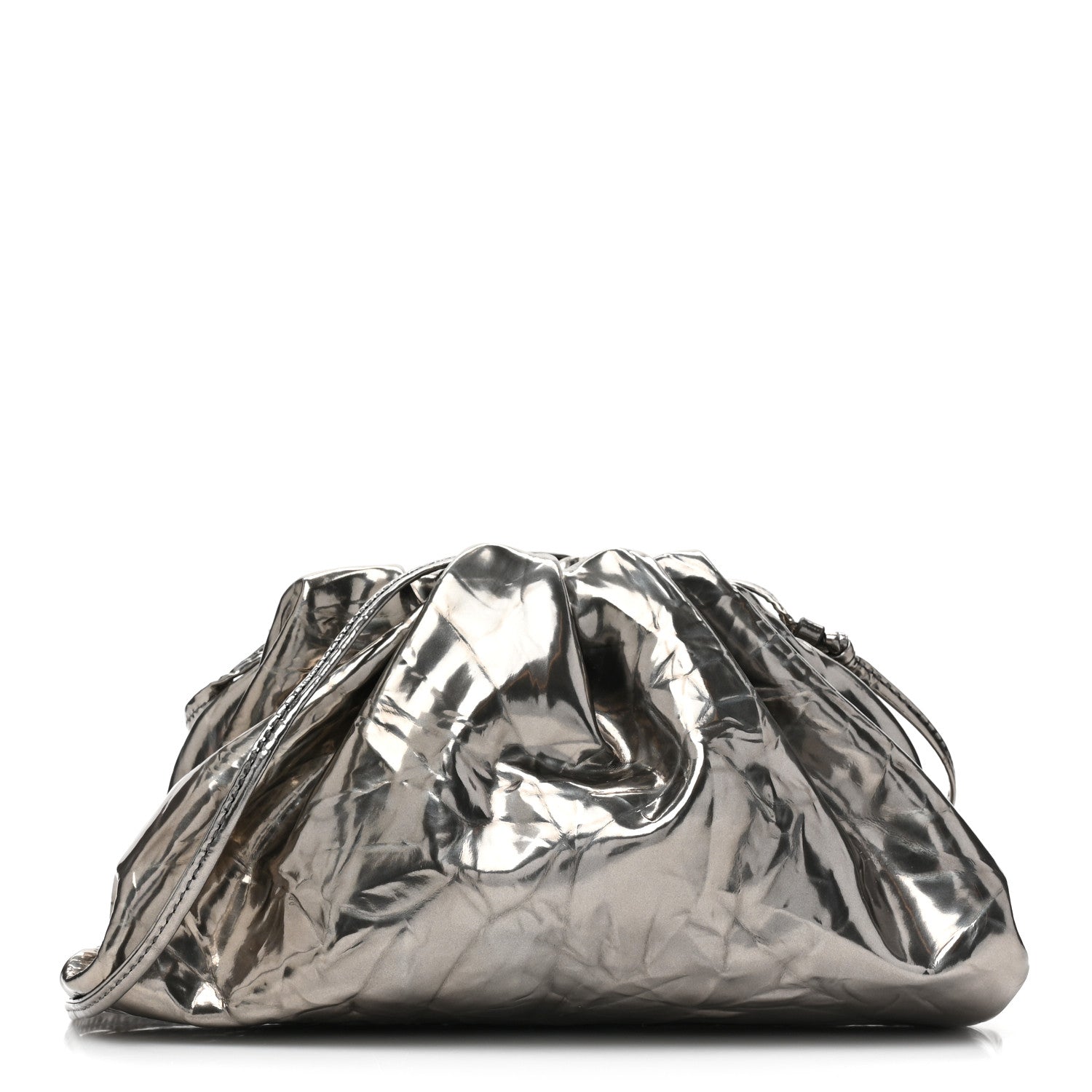 Bottega Veneta Metallic Crushed Calfskin The Mini Pouch Anchor 1 of 8