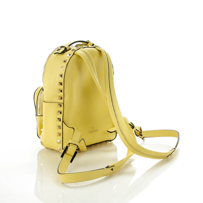 Valentino Garavani Calfskin Mini Rockstud Backpack Light Yellow 3 of 7