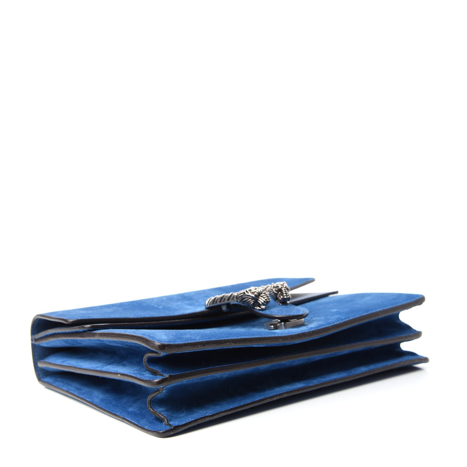 Gucci Suede Medium Dionysus Shoulder Bag Blue 4 of 14