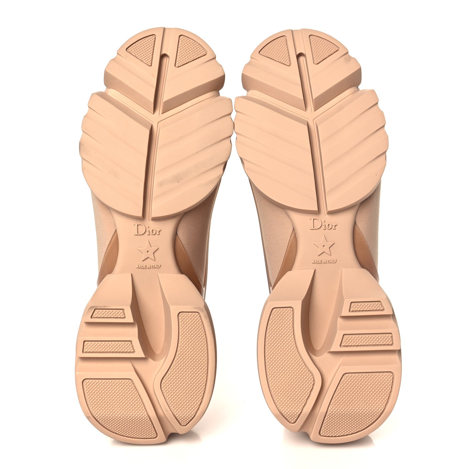 Christian Dior Neoprene Rubber Womens D-Connect Sneakers 38 Nude 5 of 9