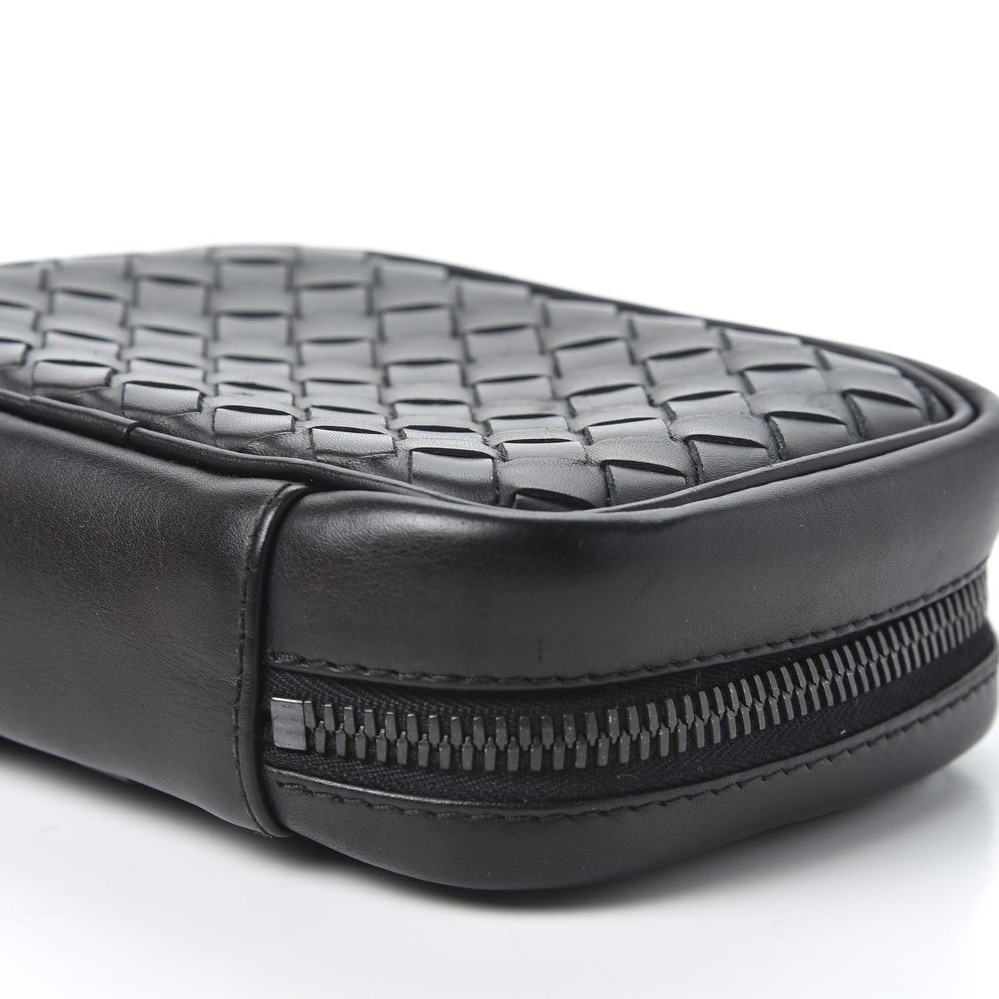 Calfskin Intrecciato Travel Case Black