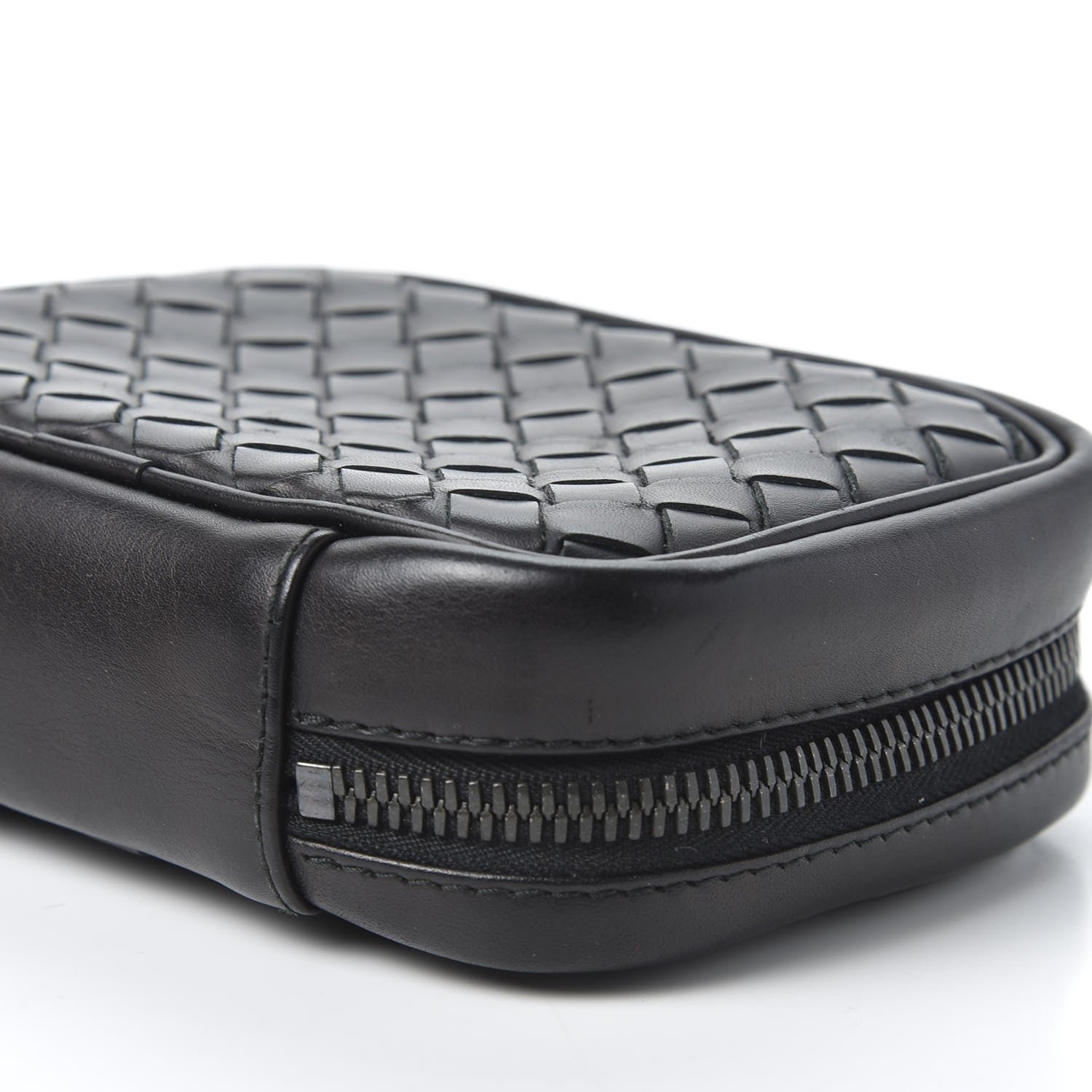 Bottega Veneta Calfskin Intrecciato Travel Case Black 6 of 8