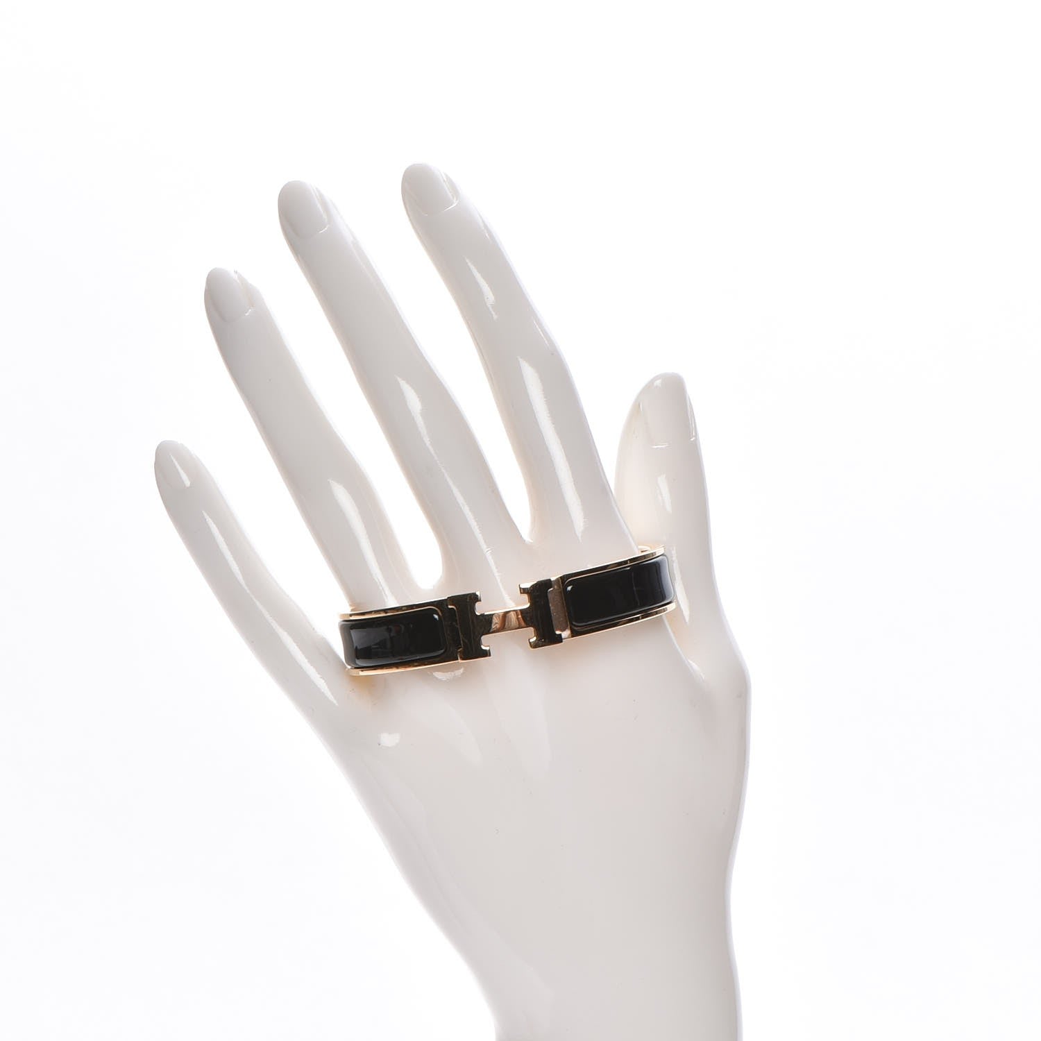 Hermes Enamel Narrow Clic Clac H Bracelet PM Black 2 of 6