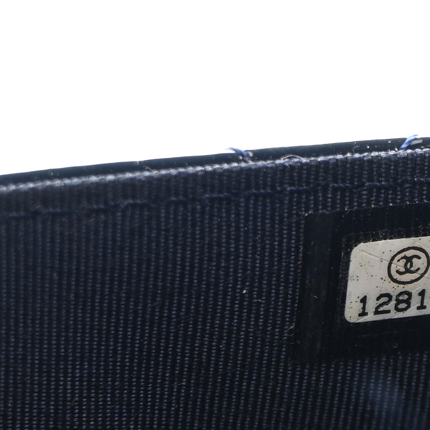 Patent Calfskin Quilted Reissue Wallet On Chain WOC Dark Navy Blue
