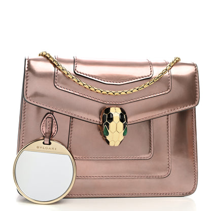 Bulgari Metallic Calfskin Serpenti Forever Crossbody Bag Rose Quartz 3 of 10