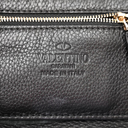Valentino Garavani Pebbled Calfskin Mini Rockstud Tote Black 6 of 9