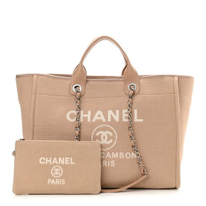 Chanel Mixed Fibers Medium Deauville Tote Beige 1 of 13