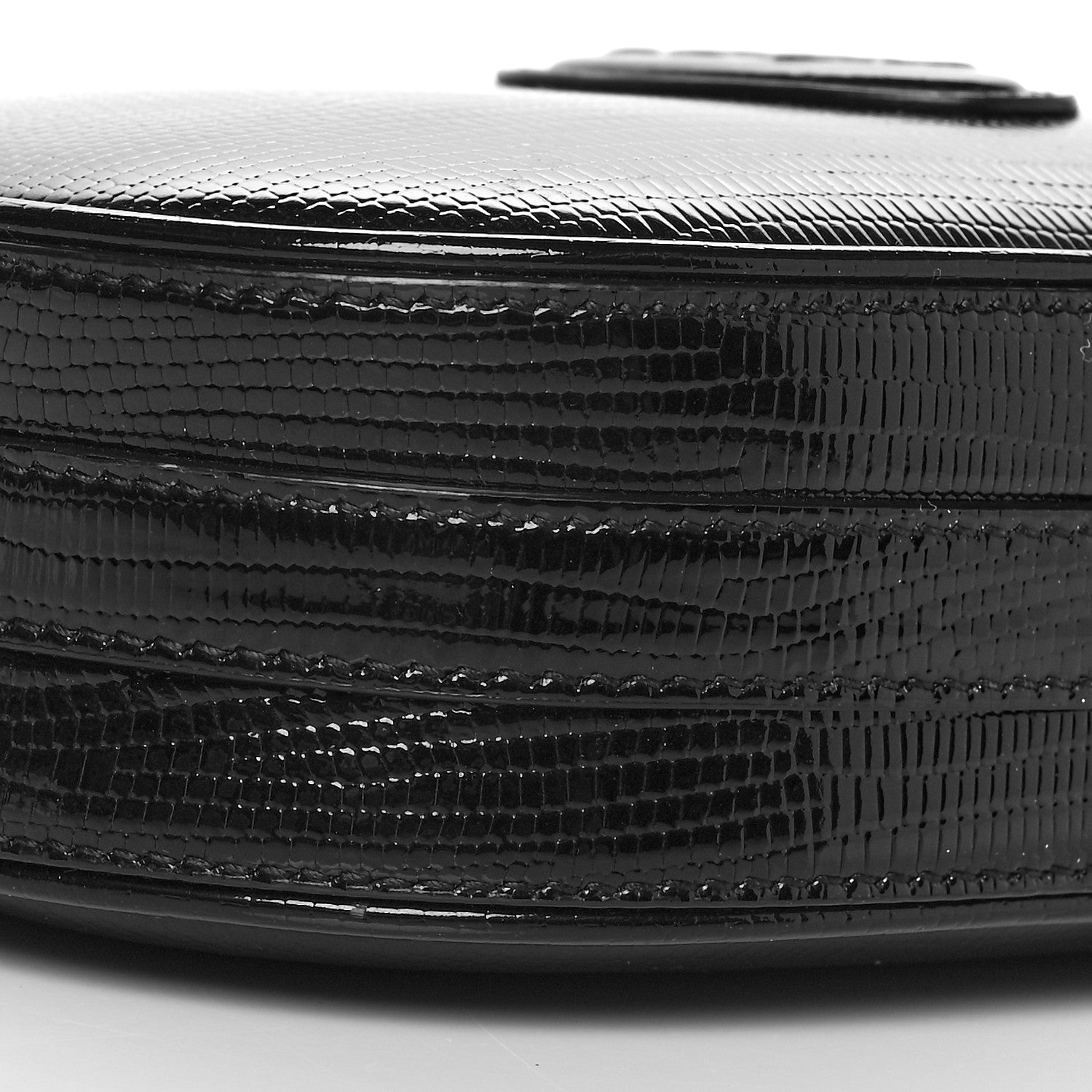 Saint Laurent Calfskin Lizard Embossed Le 61 Camera Bag Black 7 of 8