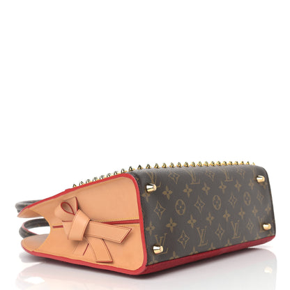 Louis Vuitton Monogram Calf Hair Spikes Iconoclasts Christian Louboutin Tote Red 4 of 16