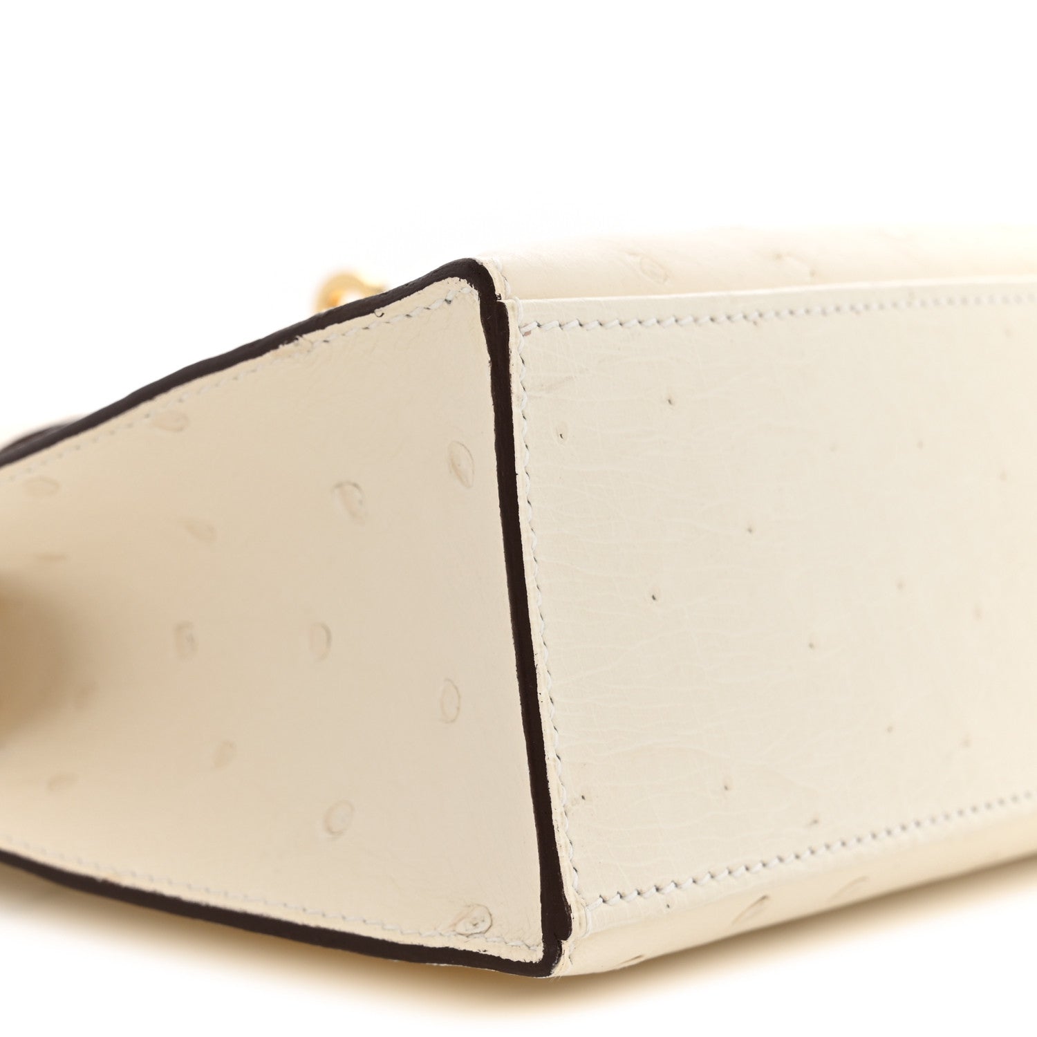Hermes Ostrich Kelly Pochette Clutch Nata 9 of 12