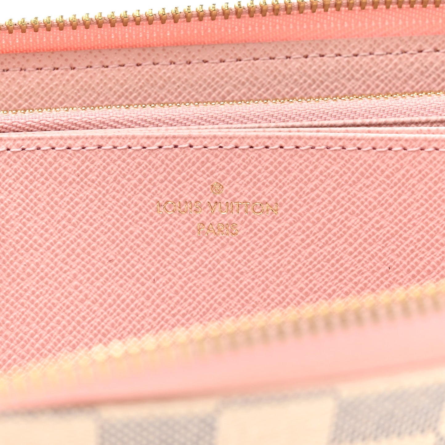 Damier Azur Zippy Wallet Rose Ballerine