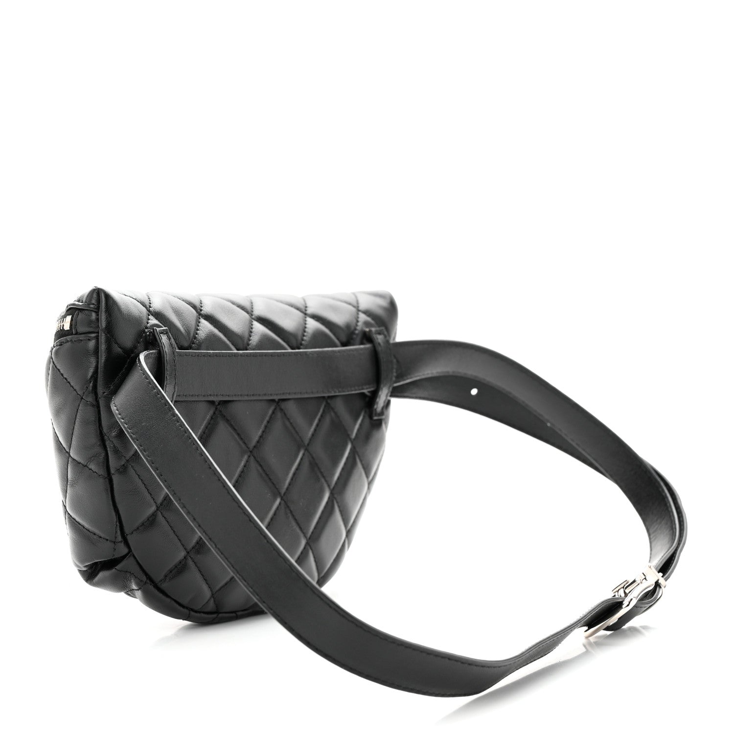 Chanel Calfskin Quilted Waist Belt Bag Black 3 of 11