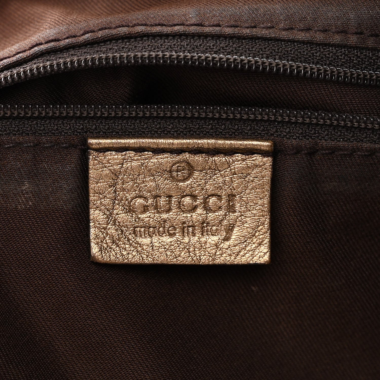 Gucci Satin Monogram Medium Abbey Shoulder Bag Bronze 6 of 13