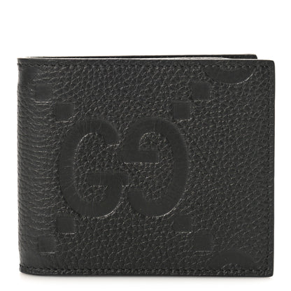 Gucci Piuma Calfskin Jumbo GG Embossed Wallet Black 1 of 7
