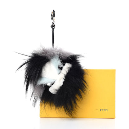 Fendi Mink Fur Diabloo Monster Bag Charm Mint 3 of 3