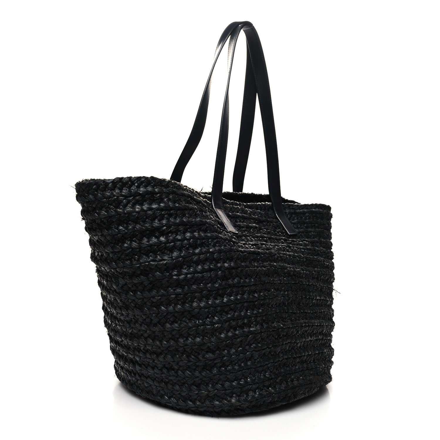 Saint Laurent Raffia Medium Panier Bag Black 3 of 11
