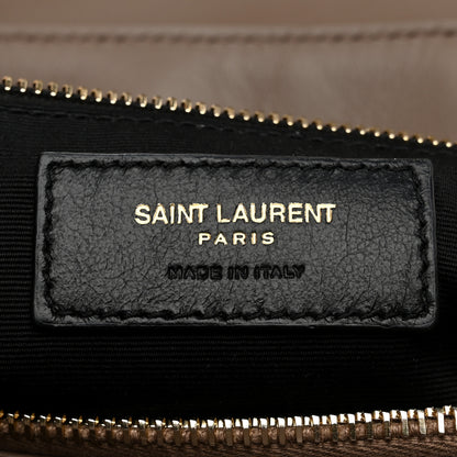 Saint Laurent Suede Y Quilted Monogram Medium Loulou Chain Satchel Taupe 8 of 12