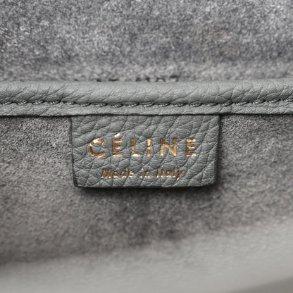 Celine Drummed Calfskin Nano Luggage Kohl 6 of 11