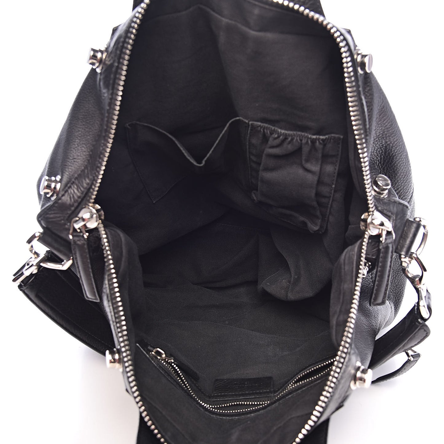 Waxed Calfskin Medium Studded Nightingale Black