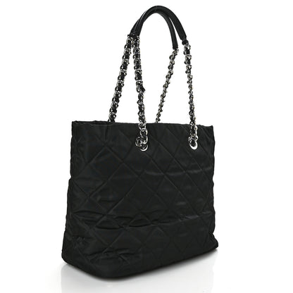 Prada Nylon Tessuto Impuntu Quilted Tote Black 2 of 7