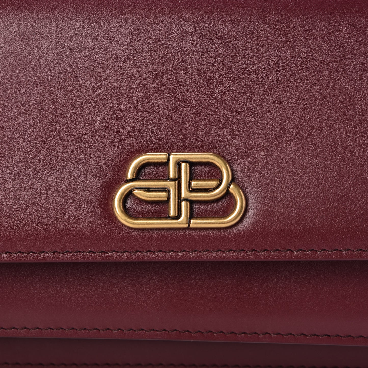 Box Calfskin XS Sharp Top Handle Bag Burgundy