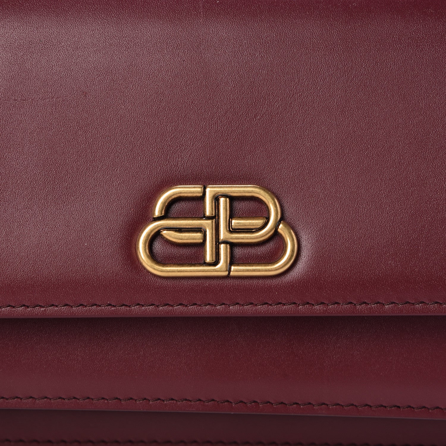 Balenciaga Box Calfskin XS Sharp Top Handle Bag Burgundy 9 of 9
