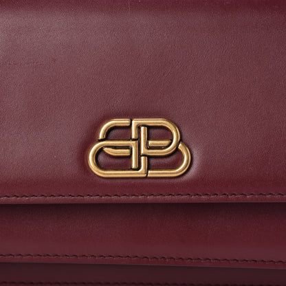 Balenciaga Box Calfskin XS Sharp Top Handle Bag Burgundy 9 of 9